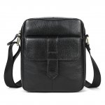Zicac Small Cross Body Messenger Bags Satchel Shoulder Bag for Men Black