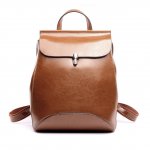 Zicac Womens Girls Leather Backpack Shoulder Bag (M)