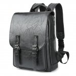 Zicac Unisex Stylish Casual Backpack Synthetic Leather Laptop Knapsack Students Weekender Daypack Bag for Outing Outdoor Travel Trip
