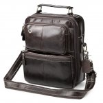 Zicac Men's Multi Pockets Leather Shoulder Bag Messenger Bags