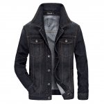 Zicac Men's denim jacket leisure coat，classic button up trucker jacket