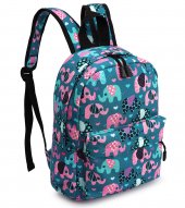 Zicac Children's Cute Canvas Backpacks Toddler Backpack (M/Age 3-5 Years, Lake Blue)