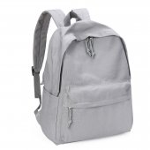 Zicac DIY White Canvas Backpack Students Daypack(grey,with side pocket)