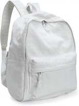 Zicac DIY White Canvas Backpack Students Daypack