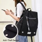 Zicac Anti Theft Travel Casual Style Lightweight with USB Charging Port Water Resistant College School Bag